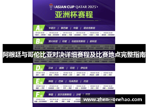 阿根廷与哥伦比亚对决详细赛程及比赛地点完整指南